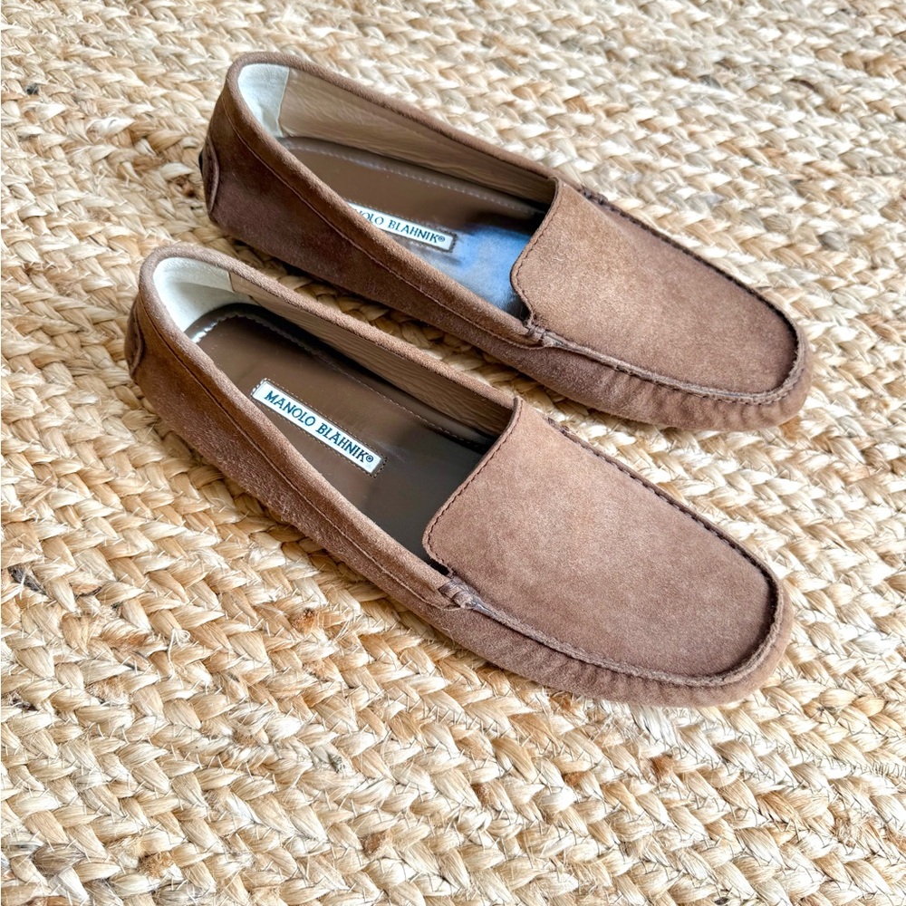 Manolo Blahnik women’s suede loafers